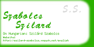 szabolcs szilard business card