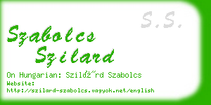 szabolcs szilard business card